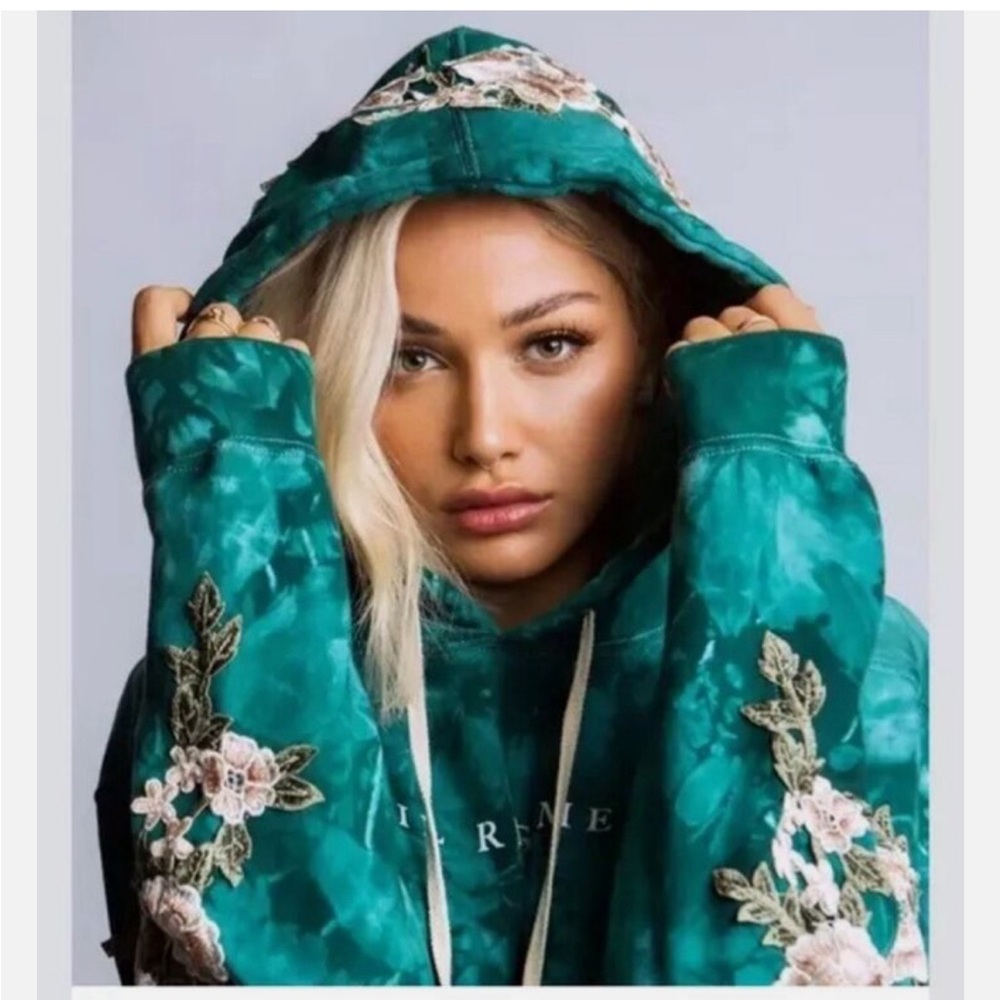 Civil regime tie dye roses hoodie